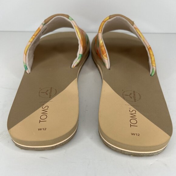 TOMS Earthwise Bee Fruit Sandals Comfort Slip-On Women's Size 12 Slides - Picture 4 of 9